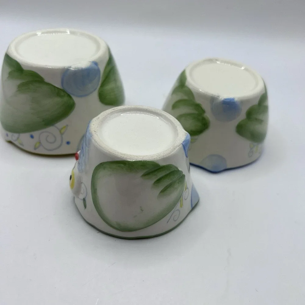 Pier 1 Imports Hand Painted Nesting Owl Measuring Cups ~ Set Of 3 1/4 1/3 1/2